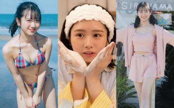 上村ひなのエロ画像。美おっぱいビキニと汗だくフェラ顔お宝キャプの画像
