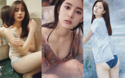 新木優子のエロ画像。写真集の水着姿＆貧乳なランジェリー下着姿の画像