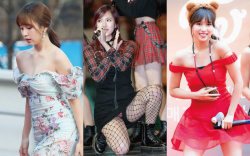 TWICEミナのエロ画像。乳首ポチお宝キャプ＆ムチムチ太ももの画像