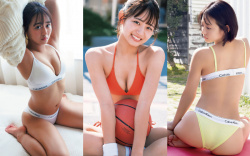 高倉菫（すみぽん）エロ画像。美乳おっぱい水着姿＆食い込み下着姿の画像